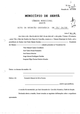 MUNICÍPIO DE sERTÃ