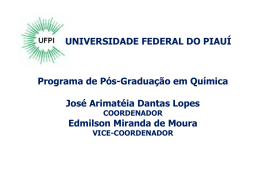 Programa de Pós-graduação em Química, UFPI