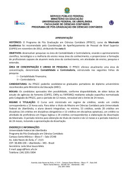 HIST&Oacute;RICO: O Programa de P&oacute;s Gradua&ccedil;&atilde;o Acad&ecirc;mico foi