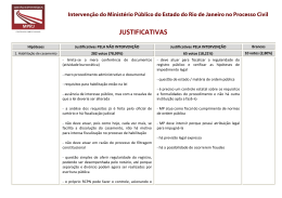JUSTIFICATIVAS - Minist&eacute;rio P&uacute;blico do Estado do Rio de Janeiro