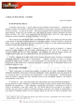 A GRA&Ccedil;A E SEUS SINAIS - Ciberteologia
