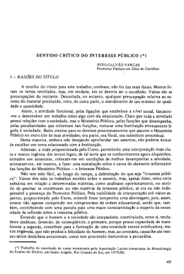 Sentido critico do interesse publico