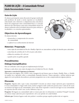 PLANO DA LIÇÃO – A Comunidade Virtual