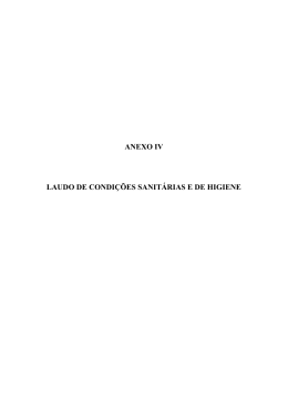 anexo iv laudo de condi&ccedil;&otilde;es sanit&aacute;rias e de higiene
