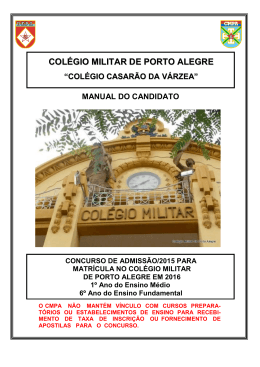 Manual do Candidato - Colégio Militar de Porto Alegre