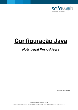 Configuração Java Nota Legal