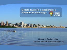 a experiência da Prefeitura de Porto Alegre - CRA-RS