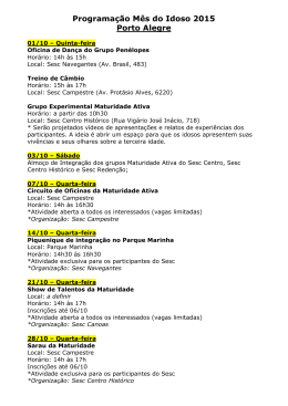 Programação de Porto Alegre