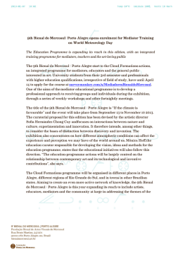9th Bienal do Mercosul? Porto Alegre opens enrolment for Mediator