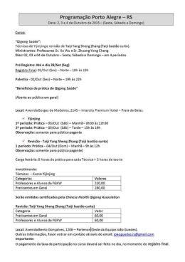 Programação Porto .alegre - HS