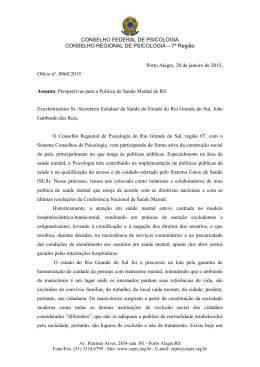 7ª Região Porto Alegre, 20 de janeiro de 2015. Ofício nº.