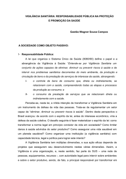 VIGIL&Acirc;NCIA SANIT&Aacute;RIA: RESPONSABILIDADE P&Uacute;BLICA