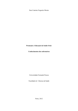 Promo&ccedil;&atilde;o e Educa&ccedil;&atilde;o da Sa&uacute;de - Reposit&oacute;rio Institucional da