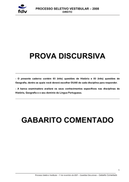 Prova Discursiva 2008