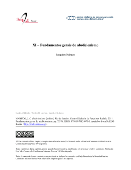 XI – Fundamentos gerais do abolicionismo