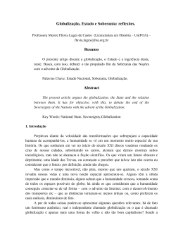 Globaliza&ccedil;&atilde;o, Estado e Soberania: reflex&otilde;es