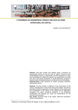 o fen&ocirc;meno do desemprego cr&ocirc;nico em face da crise estrutural do