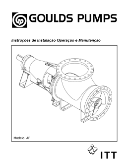 Instru&ccedil;&otilde;es de Instala&ccedil;&atilde;o Opera&ccedil;&atilde;o e Manuten&ccedil;&atilde;o