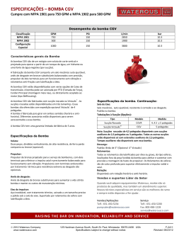 ESPECIFICA&Ccedil;&Otilde;ES &ndash; BOMBA CGV