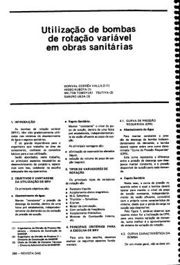 Utiliza&ccedil;&atilde;o de bombas