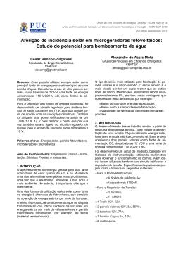 Aferi&ccedil;&atilde;o de incid&ecirc;ncia solar em microgeradores fotovoltaicos
