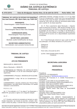 22 - Tribunal de Justiça de Rondônia