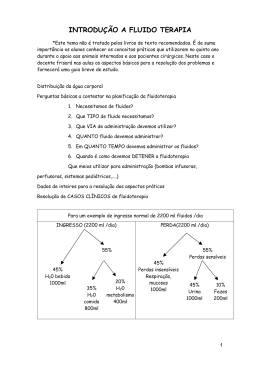 Fluido-terapia e resolu&ccedil;&atilde;o de problemas.
