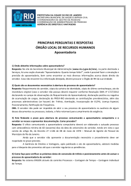 Principais Perguntas e Respostas sobre Aposentadoria
