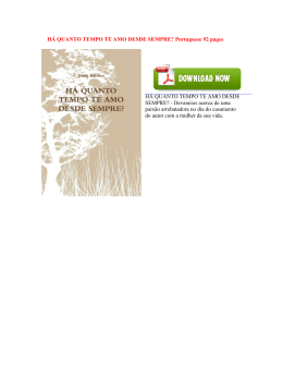 H&Aacute; QUANTO TEMPO TE AMO DESDE SEMPRE?