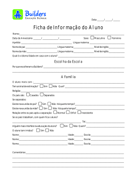 Fichas de Informa&ccedil;&atilde;o - EF
