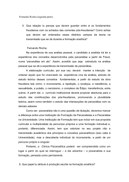 Fernando Rocha (segunda parte) 5. Que rela&ccedil;&atilde;o tu pensas