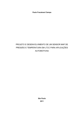 projeto e desenvolvimento de um sensor map de press&atilde;o e