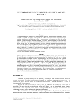 efeito das diferentes madeiras no isolamento ac&uacute;stico