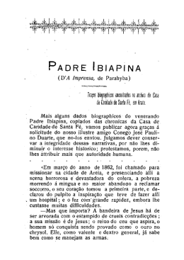 Padre Ibiapina, transcripto D`Imprensa, da