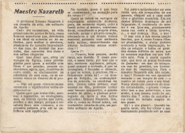MEMORIA, Assis. Maestro Nazareth. Careta. 18/out/1924.