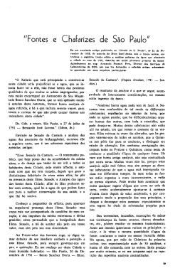 "Fontes e Chalerizes de São Paulo”
