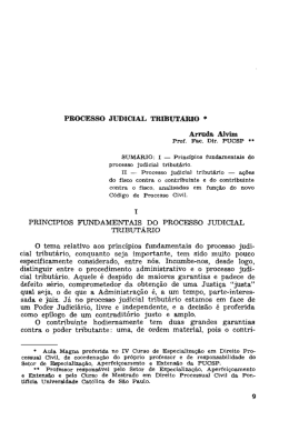 PROCESSO JUDICIAL TRIBUTÁRIO *