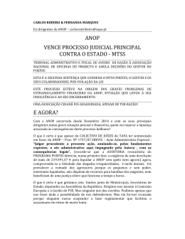 ANOP VENCE PROCESSO JUDICIAL PRINCIPAL CONTRA O