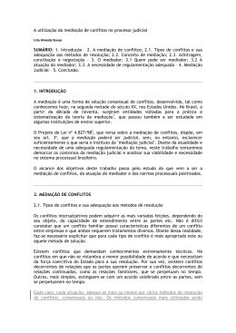 A utiliza&ccedil;&atilde;o da media&ccedil;&atilde;o de conflitos no processo judicial
