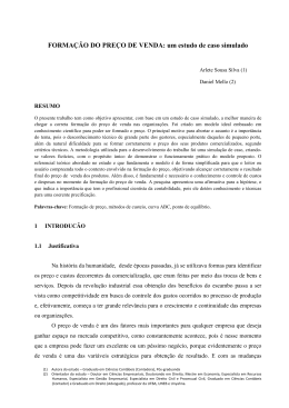 FORMA&Ccedil;&Atilde;O DO PRE&Ccedil;O DE VENDA: um estudo de caso simulado