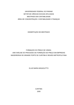 Forma&ccedil;&atilde;o do pre&ccedil;o de venda - PPG Contabilidade