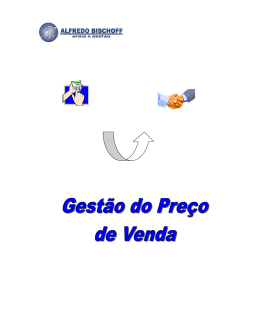 Gest&atilde;o do Pre&ccedil;o de Venda