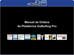 Manual de Ordens da Plataforma GoBulling Pro