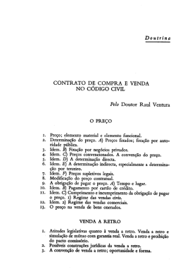Raul Ventura - Contrato de compra e venda no C&oacute;digo Civil