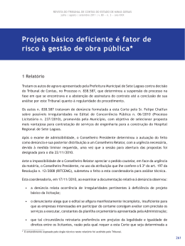 Projeto b&aacute;sico deficiente &eacute; fator de risco &agrave; gest&atilde;o