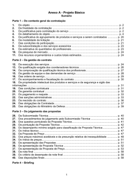 Projeto Básico - Ministério da Defesa