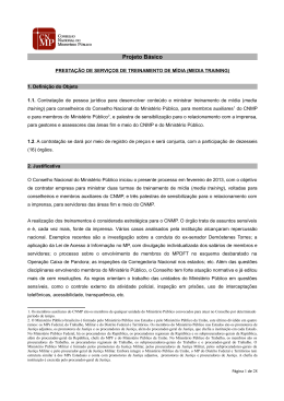 Projeto B&aacute;sico - Conselho Nacional do Minist&eacute;rio P&uacute;blico