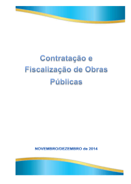 Apostila Contrata&ccedil;&atilde;o Fiscaliza&ccedil;&atilde;o Obras (Nov 2014