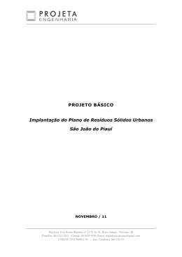 PROJETO B&Aacute;SICO Implanta&ccedil;&atilde;o do Plano de