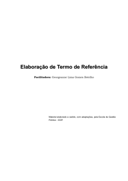 Elabora&ccedil;&atilde;o de Termo de Refer&ecirc;ncia - TJ/CE